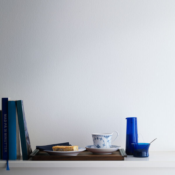 Musselmalet Halvblonde kop med underkop 25 cl, Royal Copenhagen