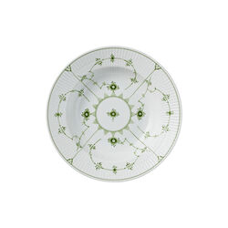 Gr&oslash;n Musselmalet Riflet Dyb tallerken &Oslash; 23 cm, Royal Copenhagen