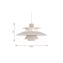 PH 5 Monochrome pendel, oyster grey, Louis Poulsen