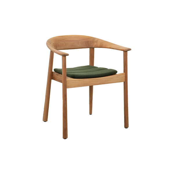 Majestic stol med arml&aelig;n s&aelig;dehynde, dark green, Cane-line