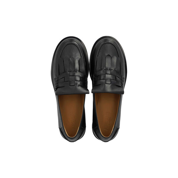 Loafer with braid detail, black, ANGULUS