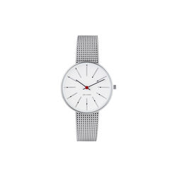 Bankers armbåndsur, white/steel/matt steel Bankers armbåndsur, white/steel/matt steel, Arne Jacobsen Watches