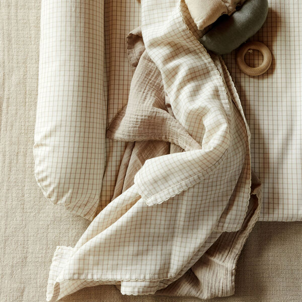 Mio musselin stofbleer, mini check, Dear April