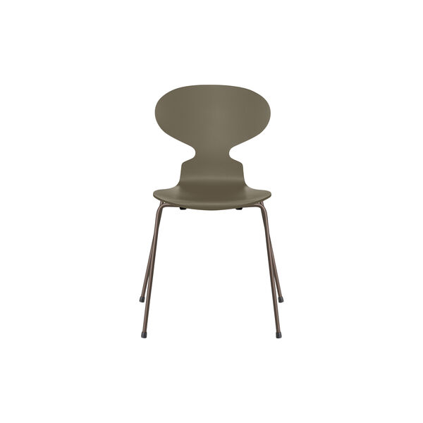 Myren™ 3101 fuldlakeret stol, olive green/brown bronze, Fritz Hansen