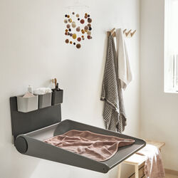 Leander Wally™ væghængt puslebord, dusty grey, Leander