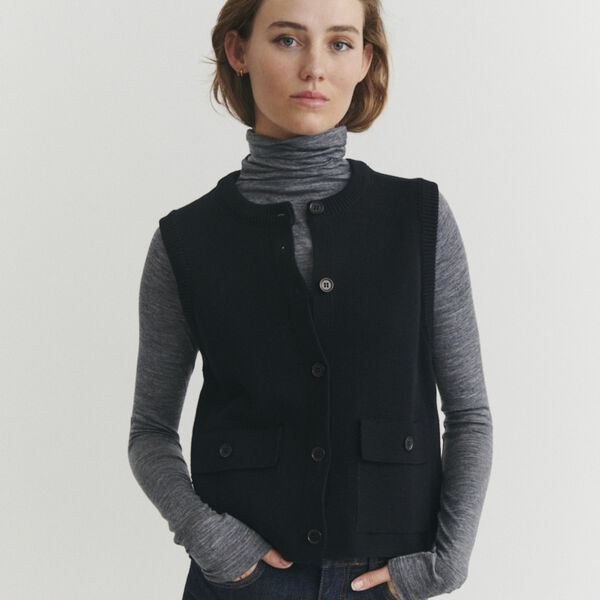 Sisa Vest, black, Basic Apparel