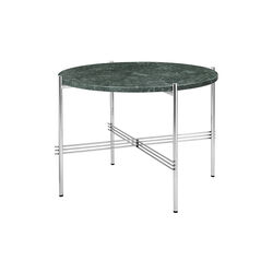 TS Coffee Table Ø55, green guatemala marble/steel TS Coffee Table Ø55, green guatemala marble/steel, GUBI