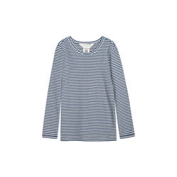 Slim Tee Stripe, navy/offwhite, Serendipity