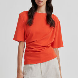 Ulina Drape Tee, poinciana, Second Female