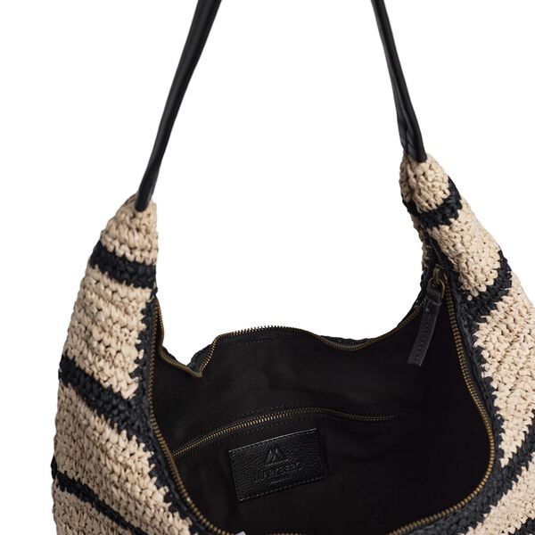 SoleaMBG Bag, Raffia, natural/black mix w/black, Markberg