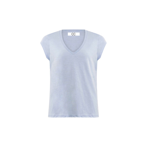 CC Heart Basic V-neck T-shirt, powder blue, Coster Copenhagen