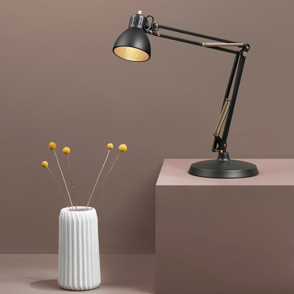 ARCHI T1 Junior bordlampe, black/gold ARCHI T1 Junior bordlampe, black/gold, Nordic Living