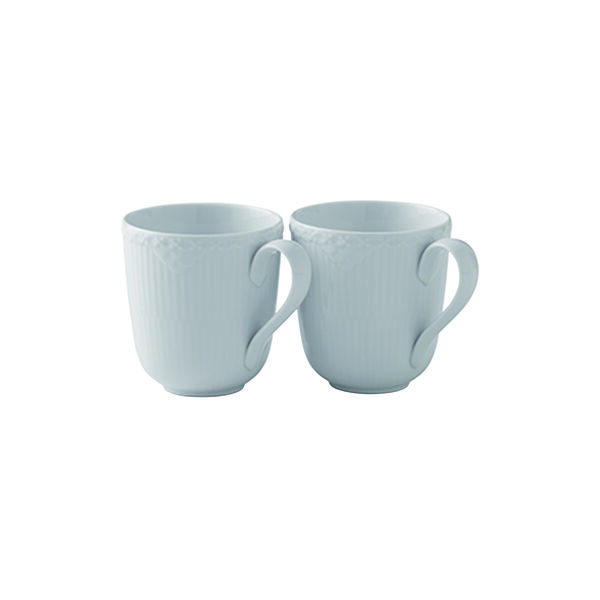 Hvid Halvblonde krus 28 cl, 2 stk, Royal Copenhagen