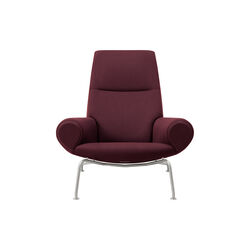 Wegner Queen Chair |  Indian Red| l&aelig;nestol + Ottoman, Fredericia Furniture
