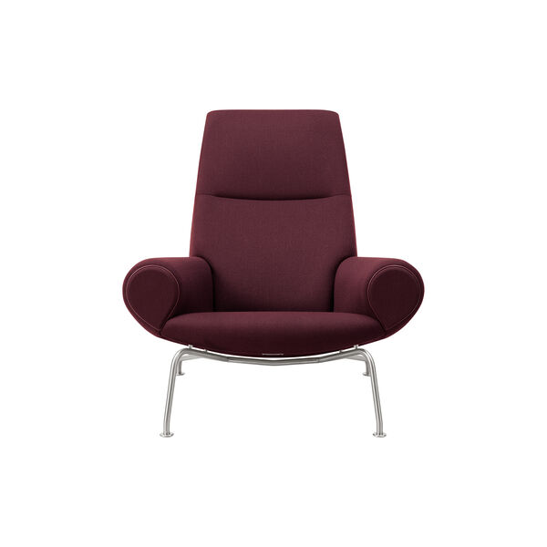 Wegner Queen Chair |  Indian Red| l&aelig;nestol + Ottoman, Fredericia Furniture