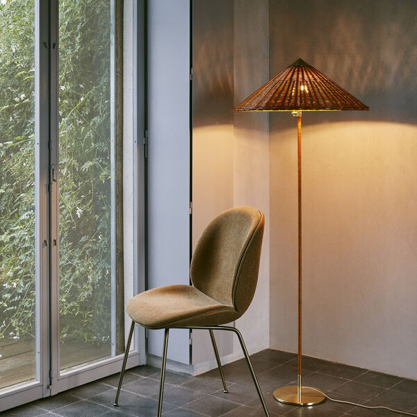9602 Floor Lamp, wicker willow 9602 Floor Lamp, wicker willow, GUBI