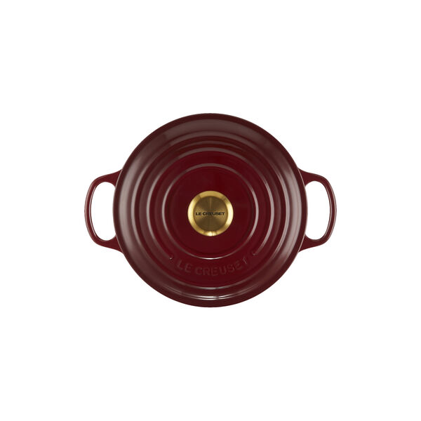 Signature rund st&oslash;bejernsgryde &Oslash; 24 cm, garnet, Le Creuset