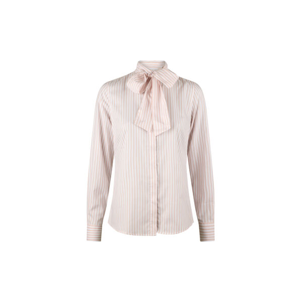 Dilba Blouse Bowtie Flyfront, light pink stripe, Stenströms