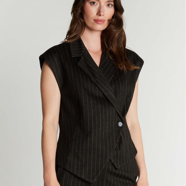 7812RDFNewSolveig vest, dark rock, RUE de FEMME
