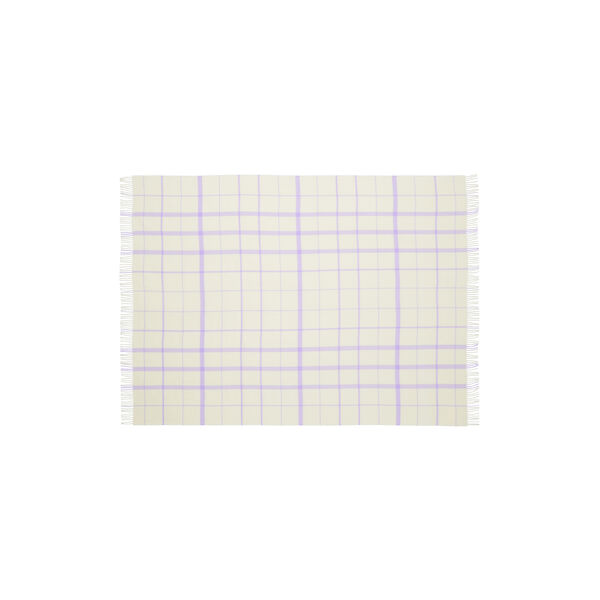 Warp and Weft plaid, 02106 vibrant - raw white/lilac, Silkeborg Uldspinderi