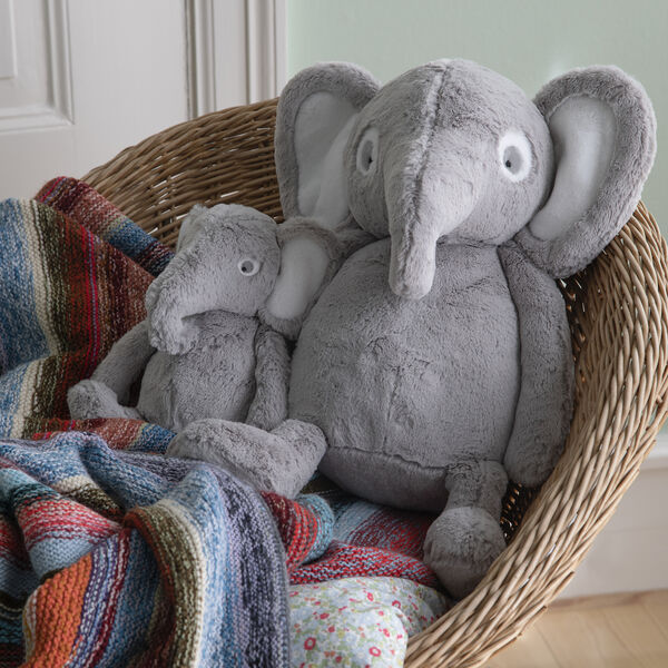 Elefanten Finley bamse, grey, Sebra