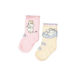 Scallop 2-pack Socks, lavender moomin, MarMar Copenhagen
