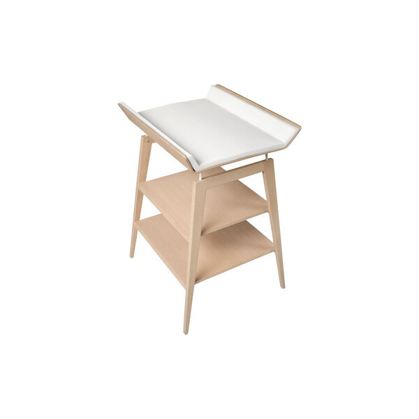 Leander Linea™ puslebord med skumhynde, beech, Leander