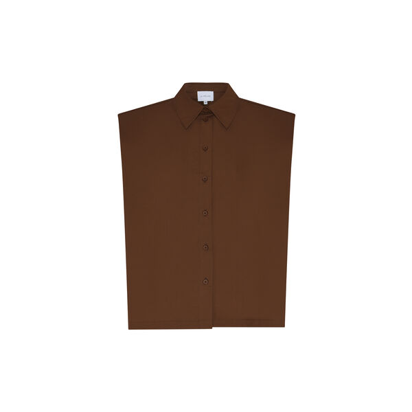 Pia Blouse, dark brown, LA RŌUGE