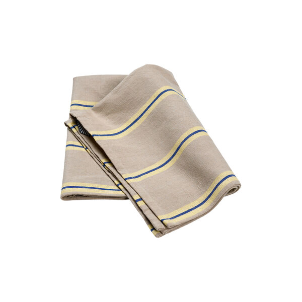 Hale Tea Towel, oyster/lemon/bright blue, ferm LIVING