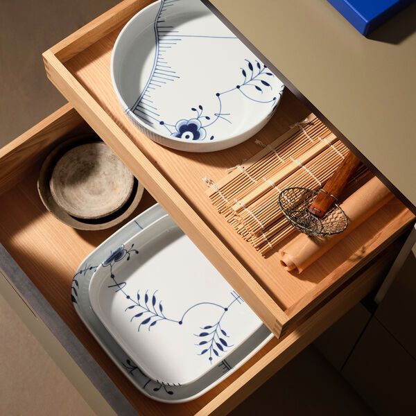 Blå Mega Riflet ovnfast fad 30x30 cm Blå Mega Riflet ovnfast fad 30x30 cm, Royal Copenhagen