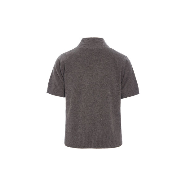 Kumo cashmere kort&aelig;rmet bluse, shark melange, BITTE KAI RAND