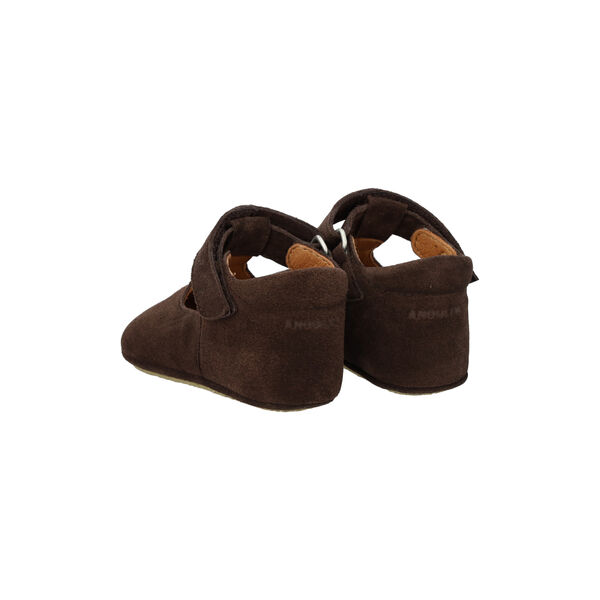 Prewalker med bamsebroderi, dark brown, ANGULUS