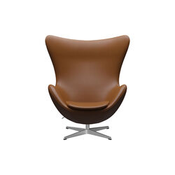 &AElig;gget&trade; 3316 loungestol, Aura walnut/satin brushed aluminium, Fritz Hansen