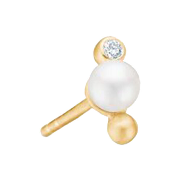 Orbit Dot perleørering S, guld, Ro Copenhagen