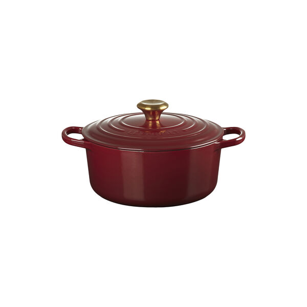 Signature rund st&oslash;bejernsgryde &Oslash; 24 cm, garnet, Le Creuset