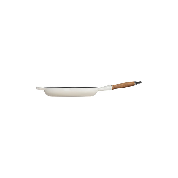 Signature st&oslash;bejern stegepande med tr&aelig;h&aring;ndtag &Oslash; 28 cm, meringue, Le Creuset
