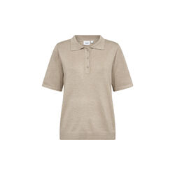 MilaSZ Polo SS Pullover, plaza taupe melange, Saint Tropez