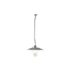 Well Glass Pendant With Visor 7680, galvanised silver/frosted, Original BTC
