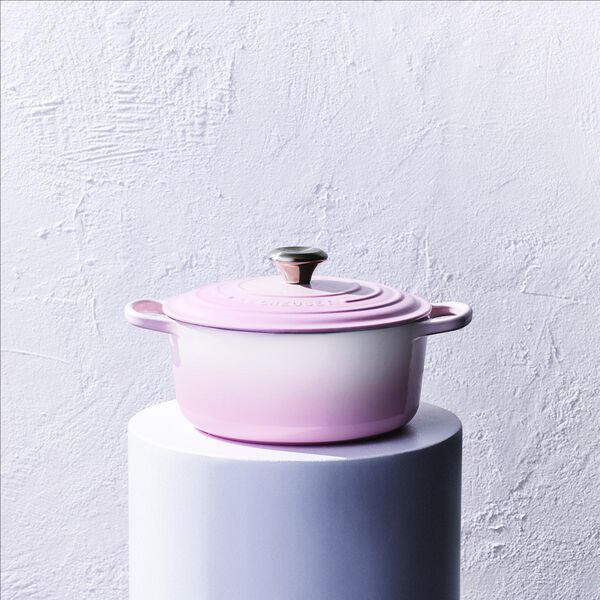 Signature rund st&oslash;bejernsgryde &Oslash; 20 cm, shell pink, Le Creuset