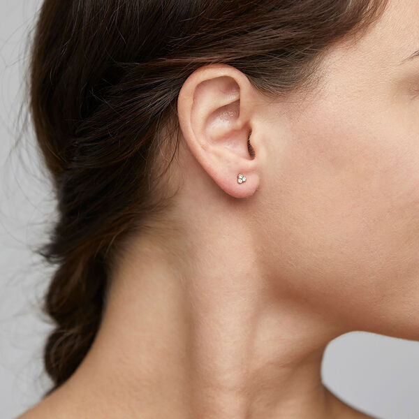 CAILY Crystal &Oslash;restikker, gold plated, Pilgrim