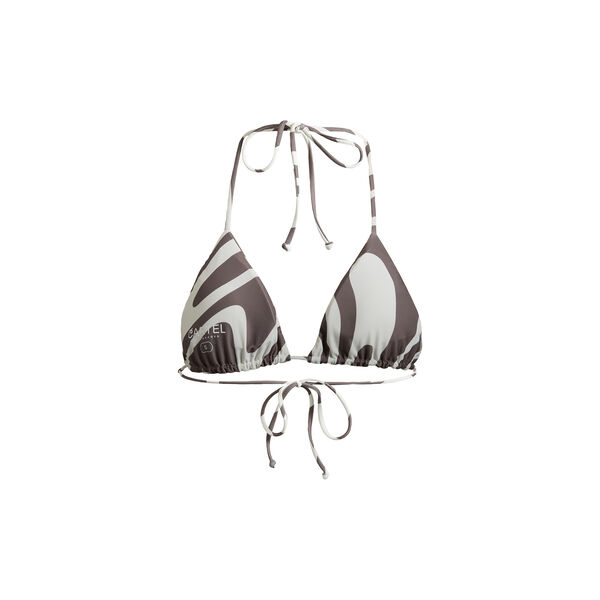 Uluwatu padded triangle bikini top printet, zebra hazel, Cartel Copenhagen