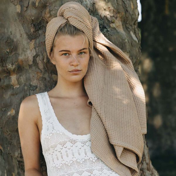 Vaffel badehåndklæde, kapha, AYU