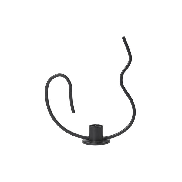 Valse Lysestage Lav, black, Ferm Living