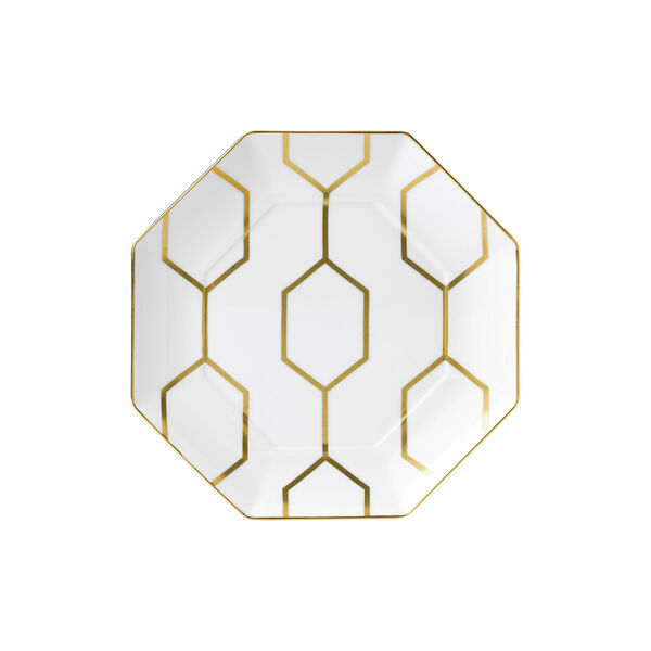 Gio Gold Plate Octagonal &Oslash; 23 cm, Gold/white, Wedgwood