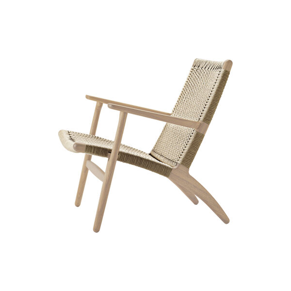 CH25 loungestol, hvidolieret eg/natur CH25 loungestol, hvidolieret eg/natur, Carl Hansen & Søn
