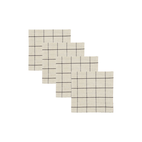 HDJoin Servietter 4 stk., sort/off-white, House Doctor