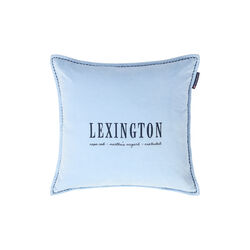 Logo Velvet Pillow Cover, blue, Lexington