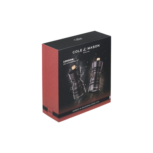 London Salt and pepper set, mørk brun London Salt and pepper set, mørk brun, Cole & Mason