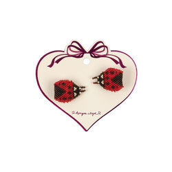2 Pack Ladybug Beaded Hair Clip, ladybug, Konges Sl&oslash;jd