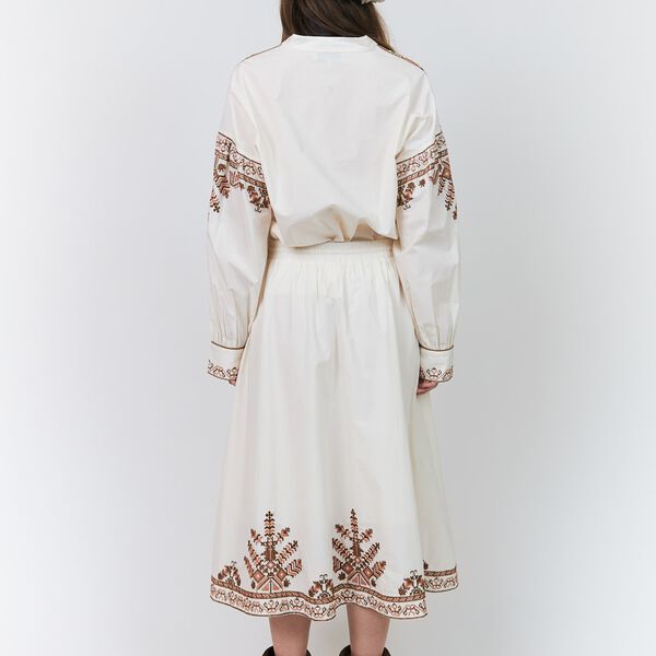 BristolLL Midi Skirt, creme, Lollys Laundry